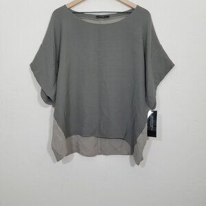 NWT Lafayette 148 New York 100% SILK Top Blouse Size XL